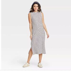 EUC. Women's Striped Sleeveless Knit Dress - Universal Thread Size M